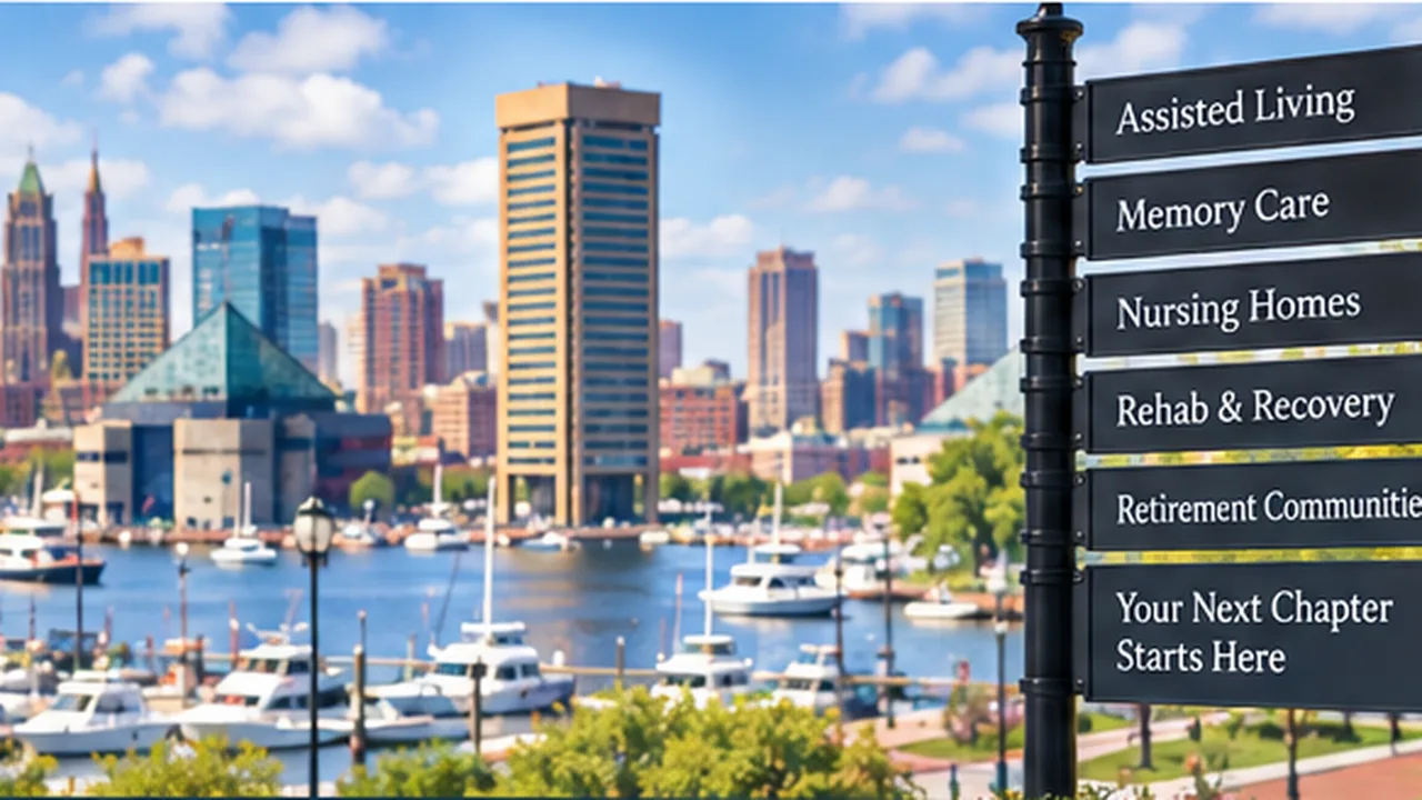 Baltimore waterfront representing local senior care options for families